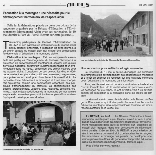 Article paru dans Alpes et Midi